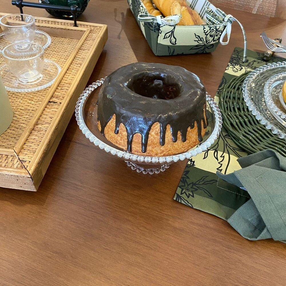 Porta Bolo Torta 20cm Bubbles Cristal Pearl Wolff 9×19,5cm - 5