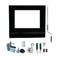 Toldo Cortina Preto C/ Visor - 3,20m X 1,60m - Kit Completo - 1