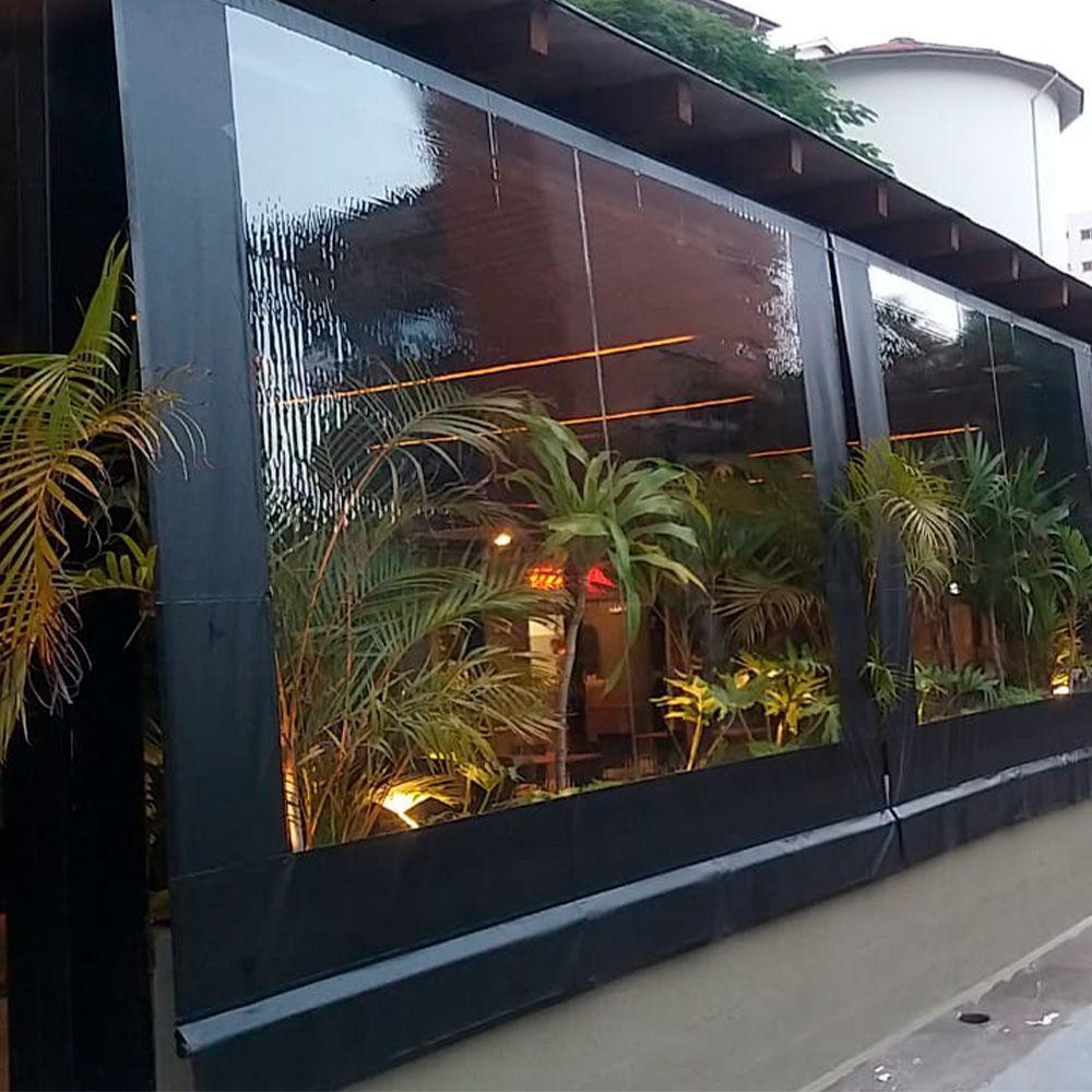 Toldo Cortina Preto C/ Visor - 2,10m X 2,00m - Kit Completo - 3