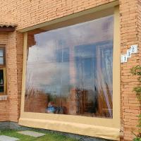 Toldo Cortina Ocre C/ Visor - 2,80m X 1,90m - Kit Completo