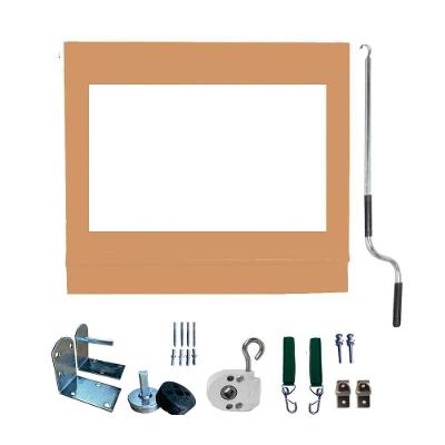 Toldo Cortina Ocre C/ Visor - 2,90m X 2,00m - Kit Completo