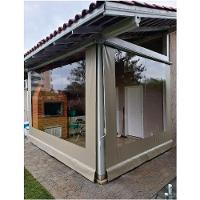 Toldo Cortina Bege C/ Visor - 2,30m X 2,70m - Kit Completo - 3