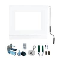 Toldo Cortina Branco C/ Visor - 2,20m X 2,30m - Kit Completo - 1