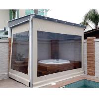 Toldo Cortina Bege C/ Visor - 3,60m X 2,70m - Kit Completo