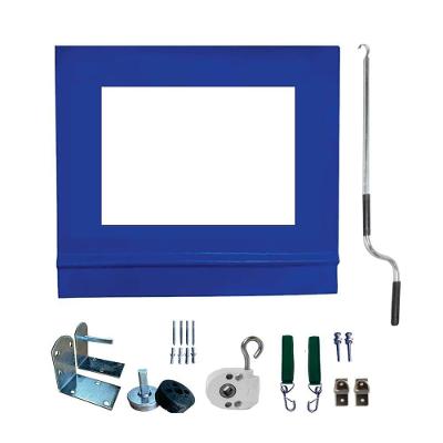 Toldo Cortina Azul C/ Visor - 2,70m X 1,80m - Kit Completo