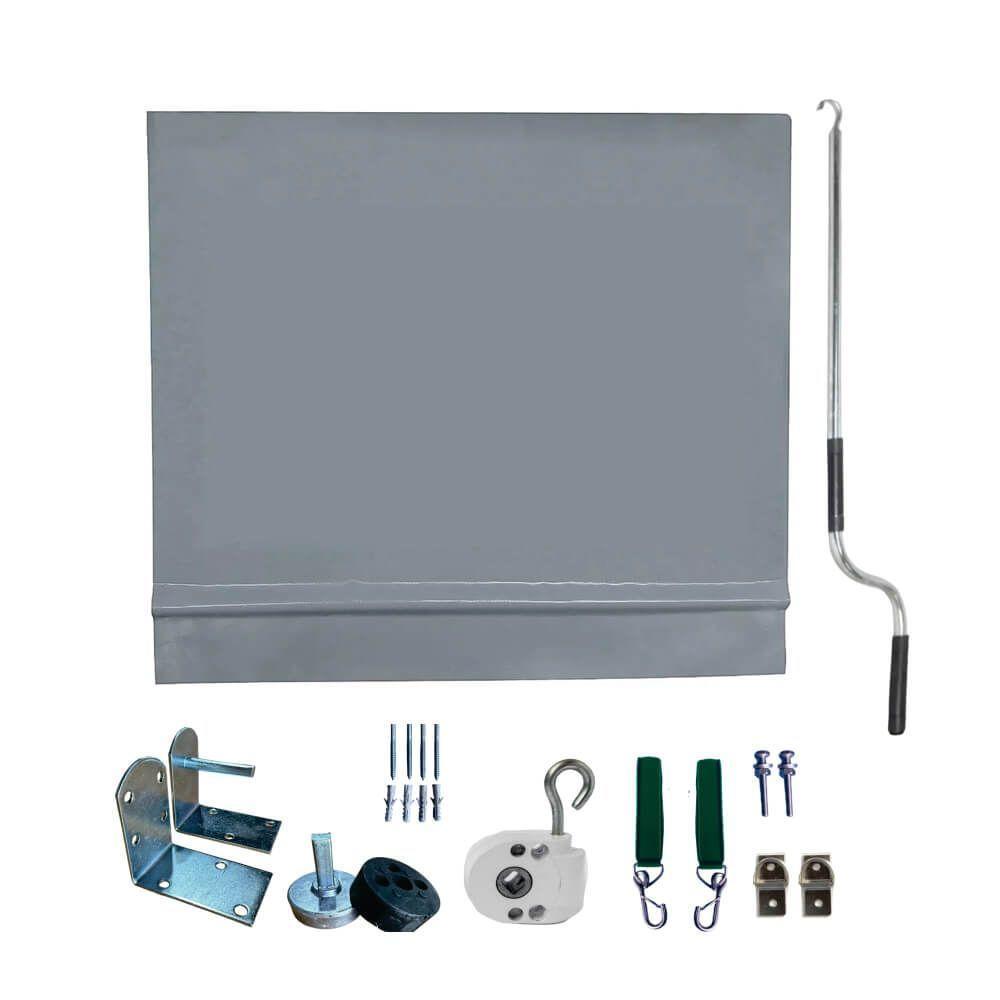 Toldo Cortina Cinza - 2,00m X 3,00m - Kit Completo - 1