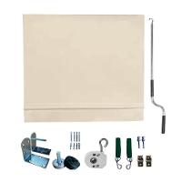 Toldo Cortina Bege - 3,30m X 1,70m - Kit Completo - 1