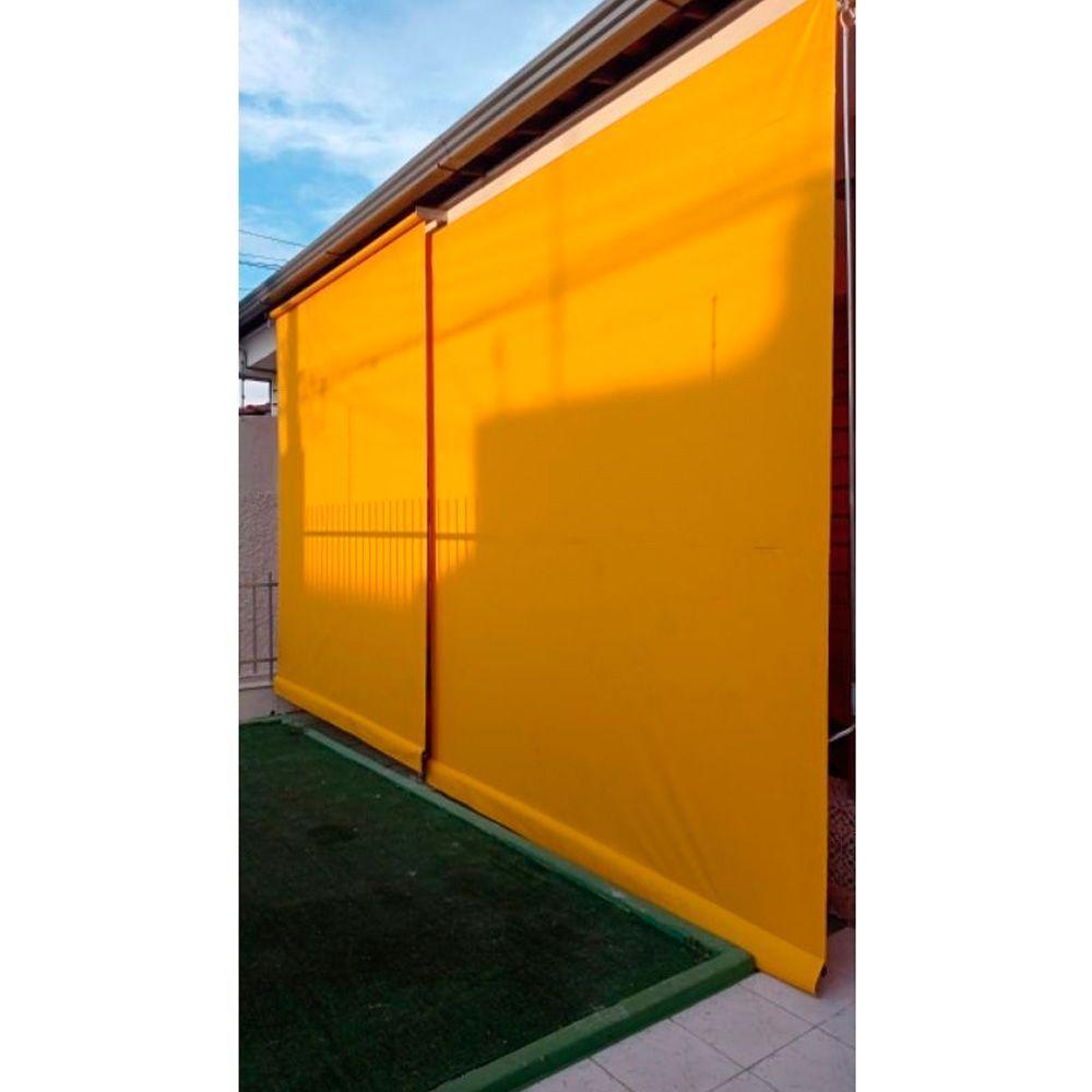 Toldo Cortina Amarelo - 1,50m X 1,70m - Kit Completo - 3