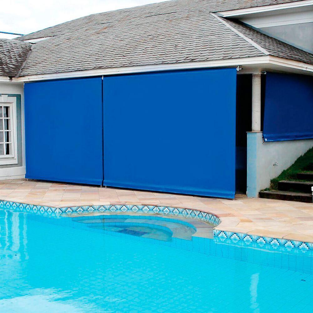 Toldo Cortina Azul - 3,30m X 2,60m - Kit Completo - 4