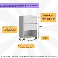 Mesa De Cabeceira 45cm Com 2 Gavetas Multimóveis Cr35244 Branco - 5