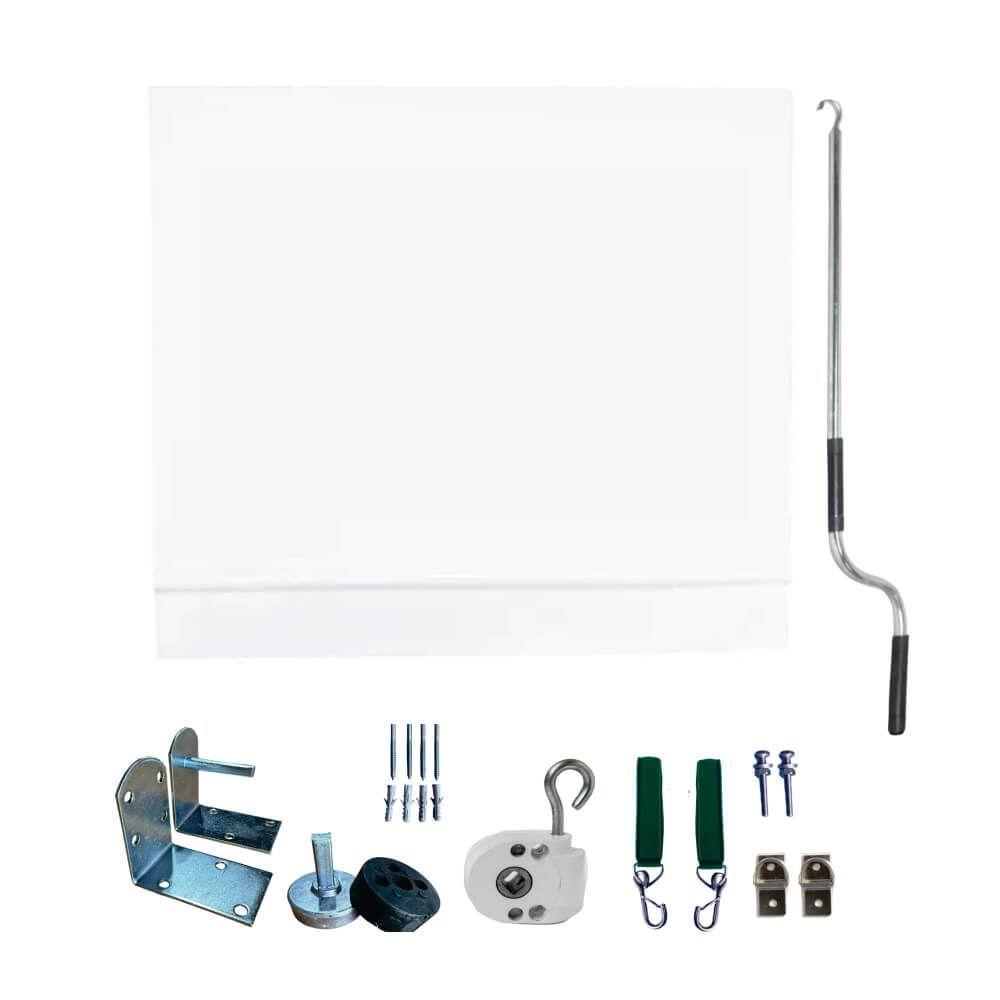 Toldo Cortina Branco - 3,80m X 2,80m - Kit Completo - 1