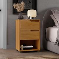 Mesa De Cabeceira 45cm Com 2 Gavetas Multimóveis Cr35244 Nature - 2