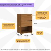 Mesa De Cabeceira 45cm Com 2 Gavetas Multimóveis Cr35244 Nature - 5