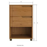 Mesa De Cabeceira 45cm Com 2 Gavetas Multimóveis Cr35244 Nature - 6