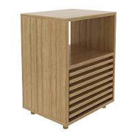 Mesa De Cabeceira 38,3cm Com 1 Gaveta Ripada Multimóveis Cr35246 Amêndoa - 3