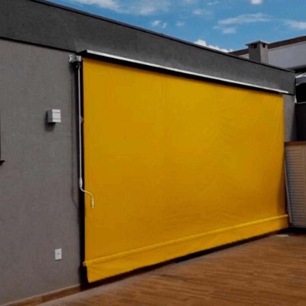 Toldo Cortina Amarelo - 2,10m X 1,90m - Kit Completo - 4