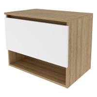 Balcão Gabinete Suspenso Bn3606 Com Espelho Para Banheiro Bn3608 Amendoa Branco - Tecnomobili - 5