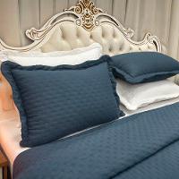 Cobre Leito King Bold Dupla Face 300 Fios 3 Peças - Azul - 2