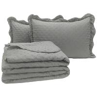 Cobre Leito King Bold Dupla Face 300 Fios 3 Peças - Chumbo - 1