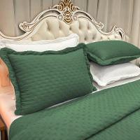 Cobre Leito King Bold Dupla Face 300 Fios 3 Peças - Esmeralda - 2