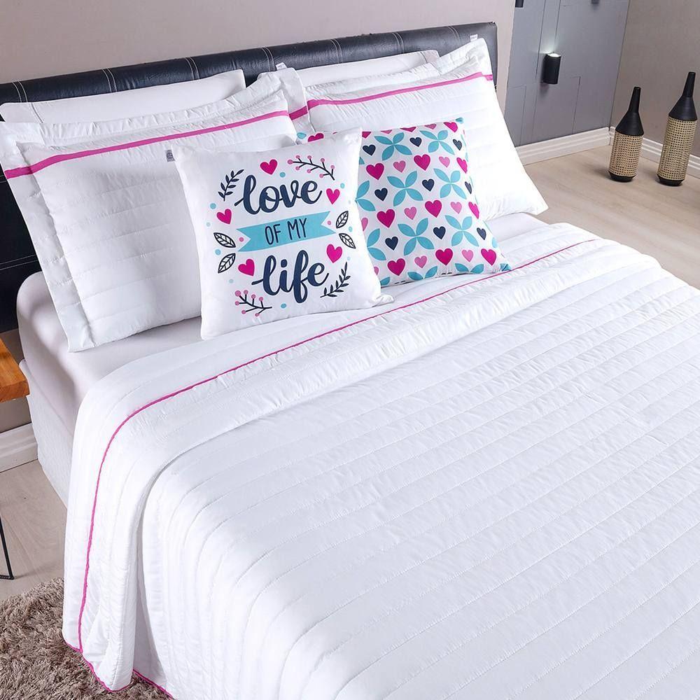 Cobre Leito Queen Inove Dupla Face 200 Fios 5 Peças - Love - 4