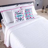 Cobre Leito Queen Inove Dupla Face 200 Fios 5 Peças - Love - 4