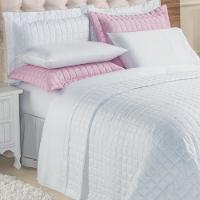 Kit Top Line Cobre Leito King 180 Fios + Jogo De Lençol - 7 Peças Branco - 2