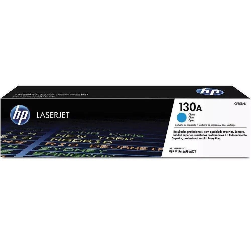 Toner Hp 130a Original Cf351a Ciano P/ Laserjet M176n, M177fw - 1