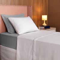 Jogo De Lençol Solteiro Linea Percal 200 Fios 3 Peças - Cinza - 2