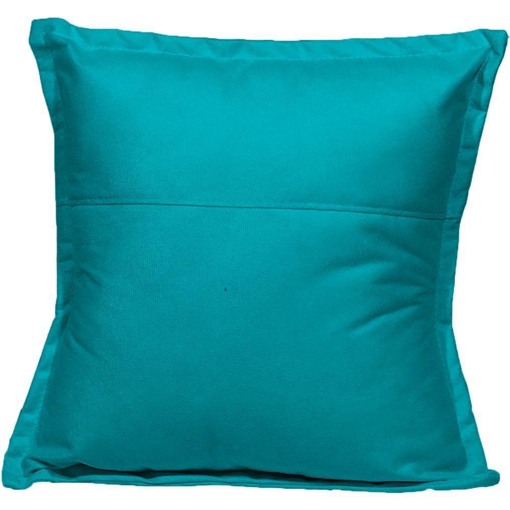 Almofada 42,5x42,5 Suede Cores - Azul-turquesa, Suede - 3