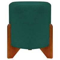 Puff Redondo Eloah Suede Cores Pe Castanho - Verde, Suede - 1