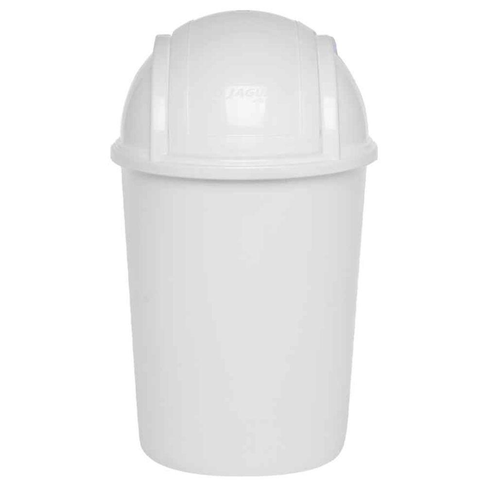 Lixeira Com Tampa Basculante 7,5l Branco Jaguar R.0062 - 1