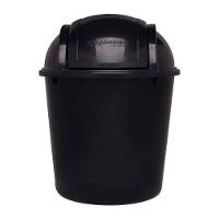 Lixeira Com Tampa Basculante. 5,5l Eco Nature Preto Jaguar - 1