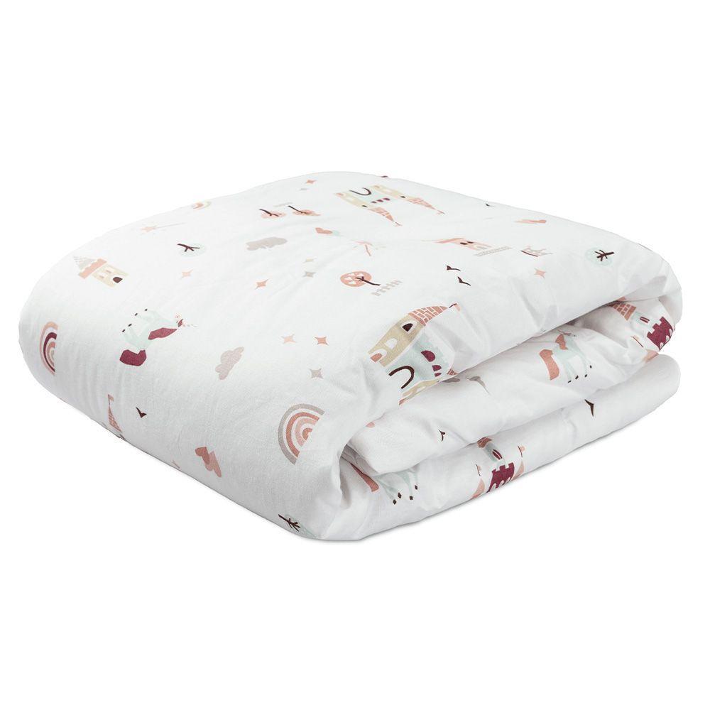 Edredom Dupla Face Para Berço Percal 200 Fios 100% Algodão 1 Peça - Conto De Fadas - 1