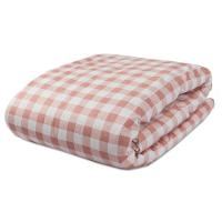 Edredom Dupla Face Para Berço Percal 200 Fios 100% Algodão 1 Peça - Xadrez Rose - 1