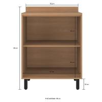 Balcão De Cozinha 70cm Para Cooktop Com Tampo E 2 Portas Havana Multimóveis Cr20309 Rovere/grafite - 5