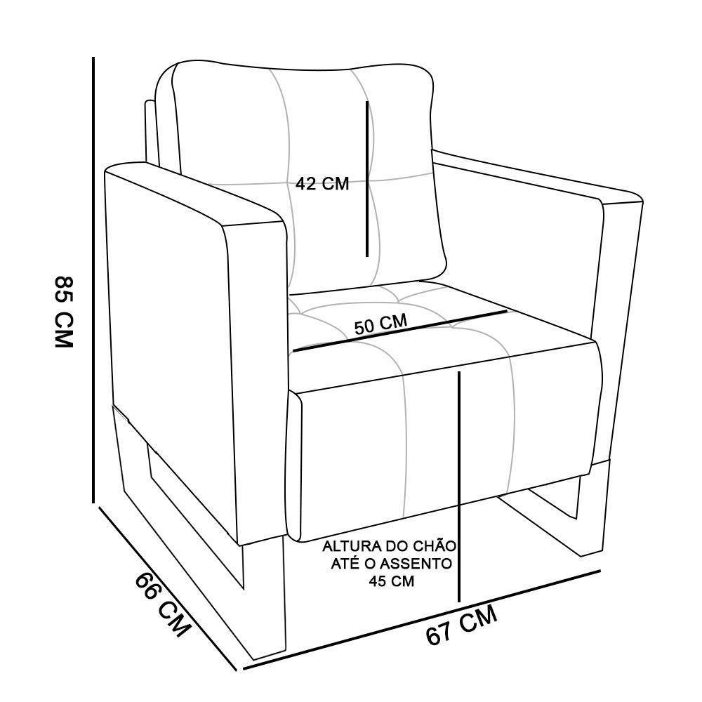 Kit 2 Poltronas Livia Suede Base Industrial Preto - D\'rossi Cor Azul Marinho - 5