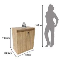 Armário Balcão Para Escritório Me4149 Amendoa - Tecnomobili - 4