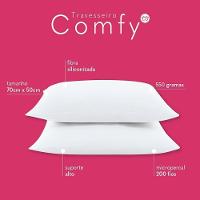 Kit 02 Travesseiros Comfy Suporte Alto - Branco - 2