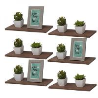 Kit 6 Prateleiras 40 x 15cm Nogal Suporte Invisível - 3