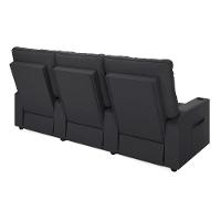 Poltrona Reclinável Para Cinema Parma 3 Lugares Baú Usb Veludo Fh1 - D\'rossi Cor Preto - 7