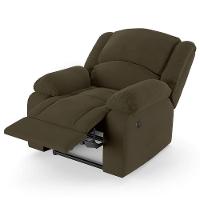 Poltrona Do Papai Reclinável Melim Power Touch Usb Veludo Fh1 - D\'rossi Cor Marrom - 2