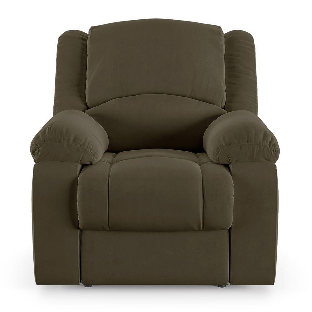 Poltrona Do Papai Reclinável Melim Power Touch Massagem Veludo Fh1 - D\'rossi Cor Marrom - 1