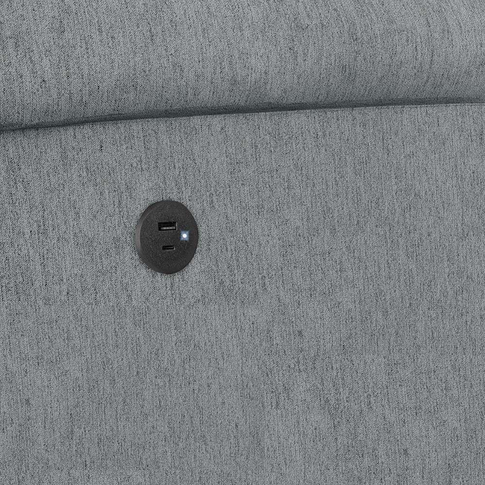 Poltrona Do Papai Reclinável Melim Controle Power Elétrico Usb Linho Fh1 - D\'rossi Cor Cinza - 4