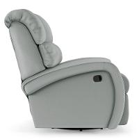 Poltrona Do Papai Reclinável Napoli Glider Giratória Usb Pu Cinza Fh1 - D\'rossi