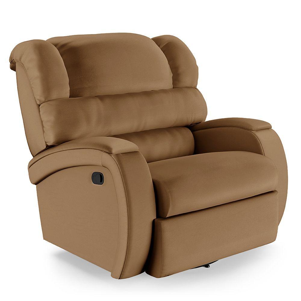 Poltrona Do Papai Reclinável Napoli Glider Giratória Usb Pu Fh1 - D\'rossi Cor Caramelo - 1