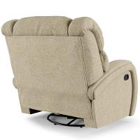 Poltrona Do Papai Reclinável Napoli Glider Giratória Usb Linho Bege Fh1 - D\'rossi - 5