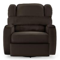 Poltrona Do Papai Reclinável Napoli Glider Giratória Usb Pu Marrom Fh1 - D\'rossi - 3