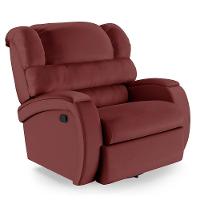 Poltrona Do Papai Reclinável Napoli Glider Giratória Usb Pu Vermelho Fh1 - D\'rossi - 1