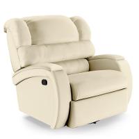 Poltrona Do Papai Reclinável Napoli Glider Giratória Usb Pu Bege Fh1 - D\'rossi - 1